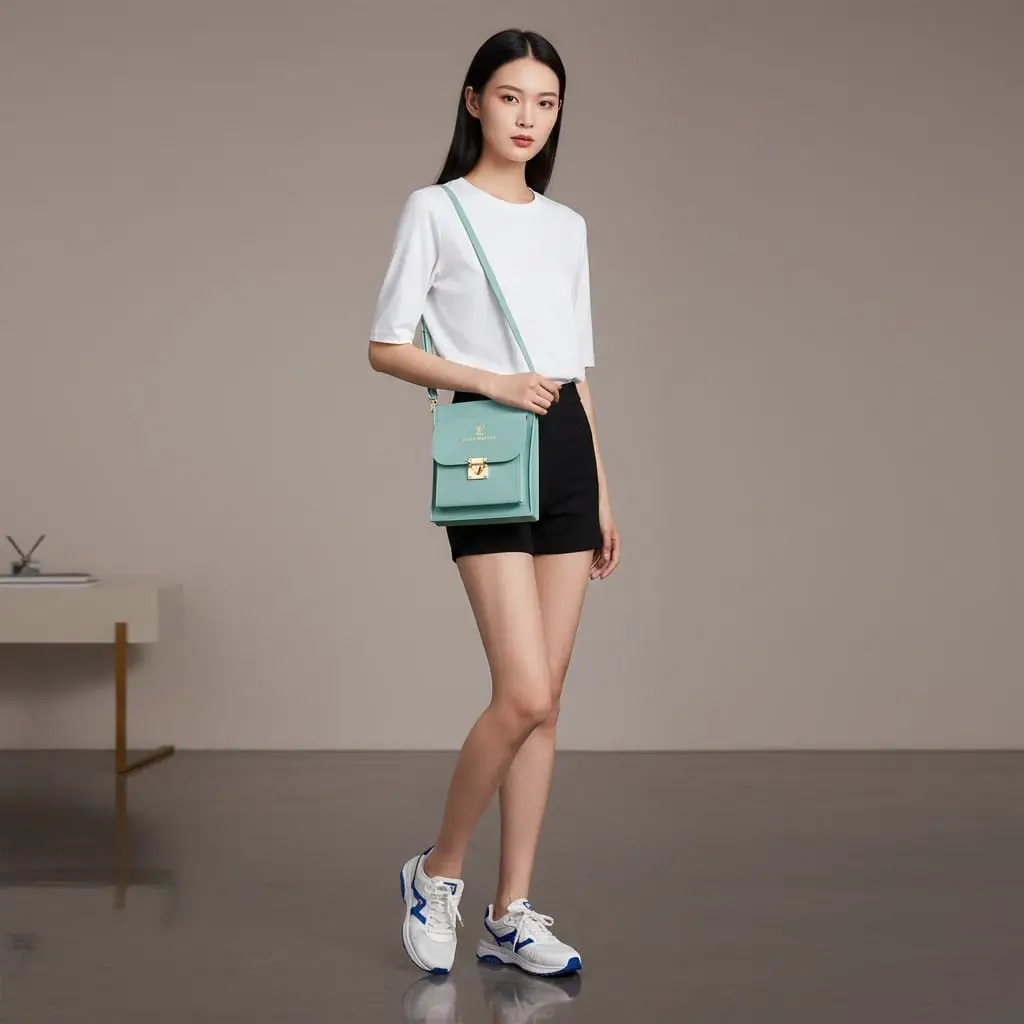 Girl's Royal Vertical Sling Crossbody Bag With Long Adjustable Strap