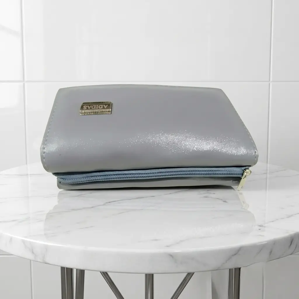 Ladies PU Leather Hand clutch Double Flap Magnetic Closure