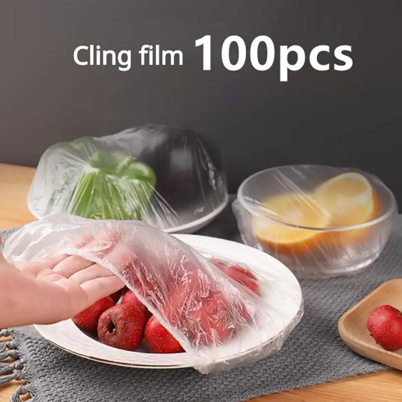100pcs Reusable Food Cover Adjustable Disposable Food Cover