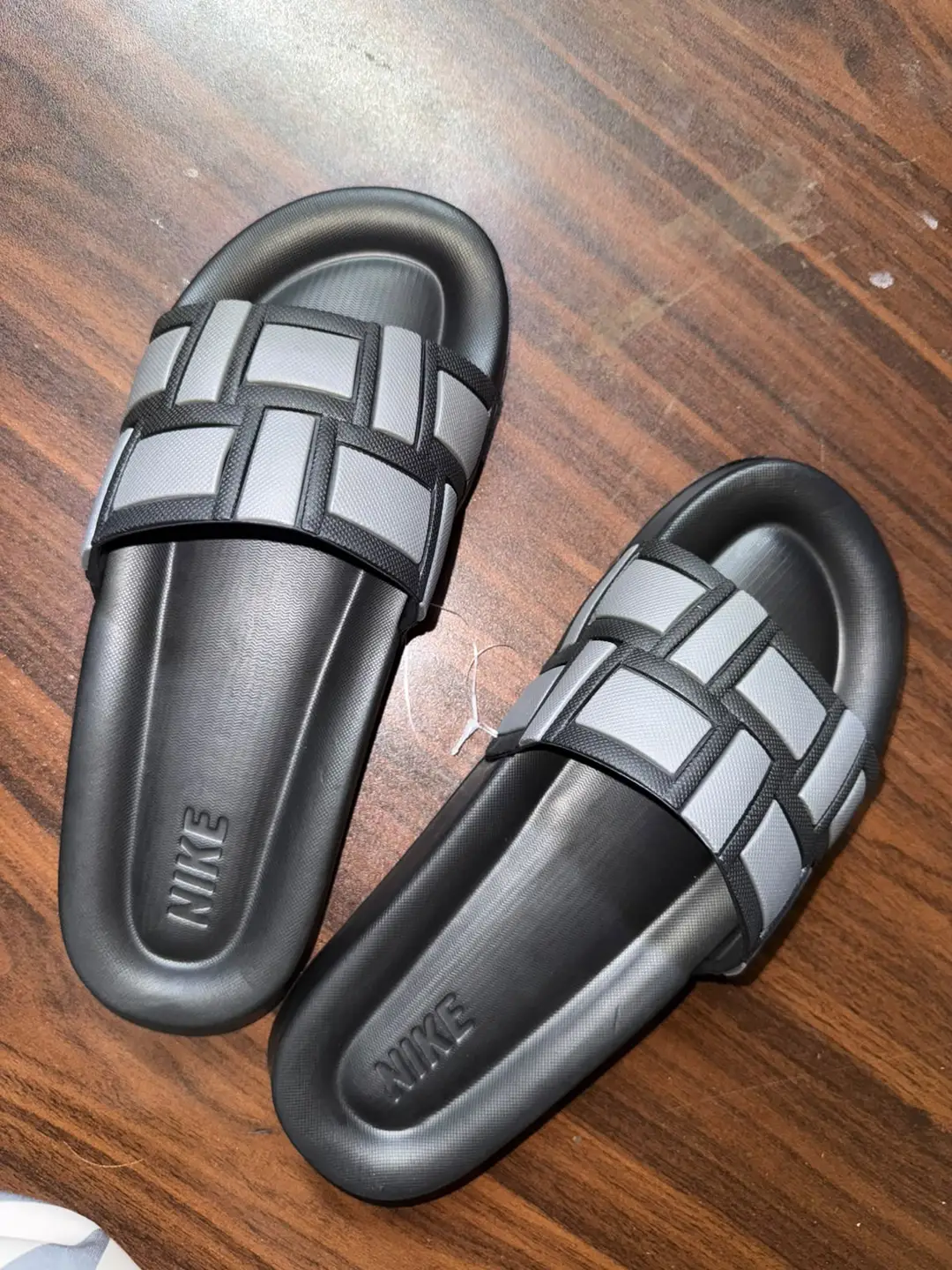 Men's  Geometry EVA Gray Casual Slide Slippers
