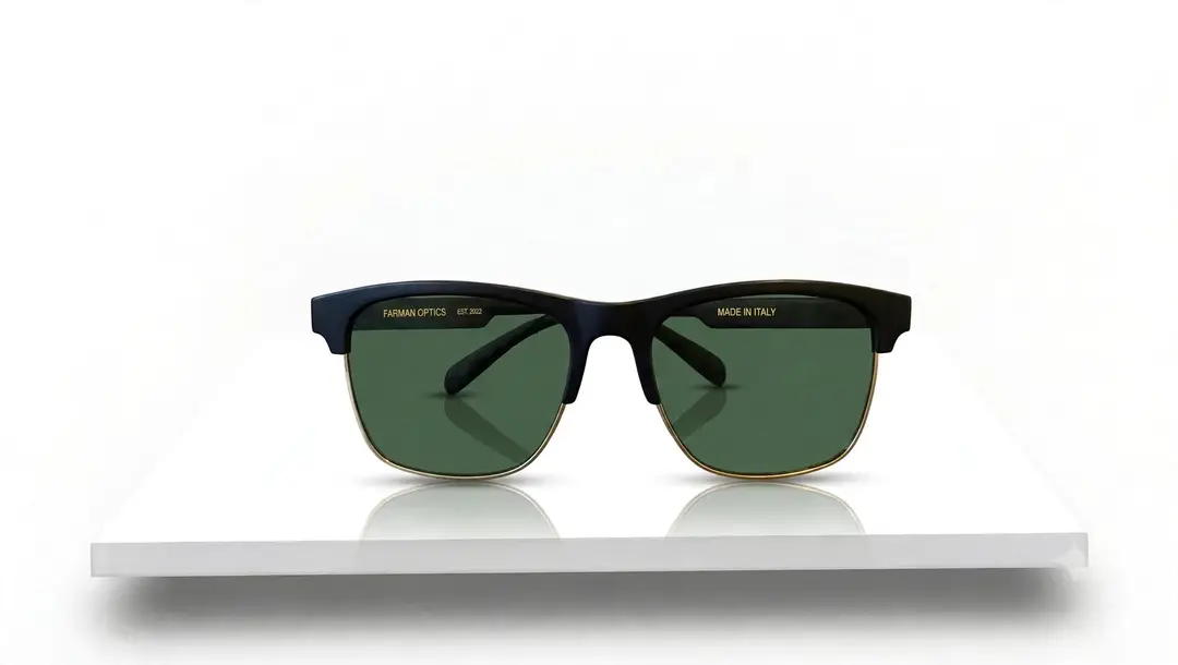 Classic Black Browline Clubmaster Sunglasses For Men & Women