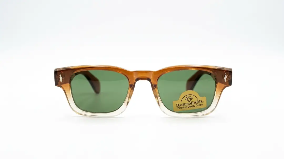 Classic Transparent Brown Square Sunglasses For Men & Women