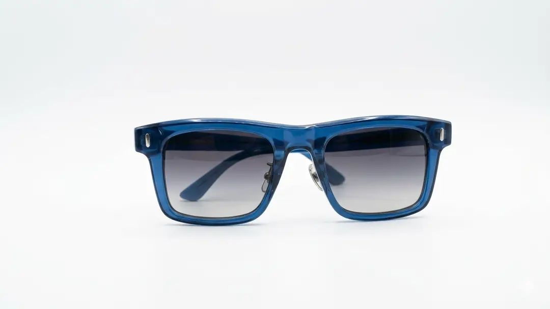 Men's UV400 Mirror Coated Sunglasses - Blue & Black