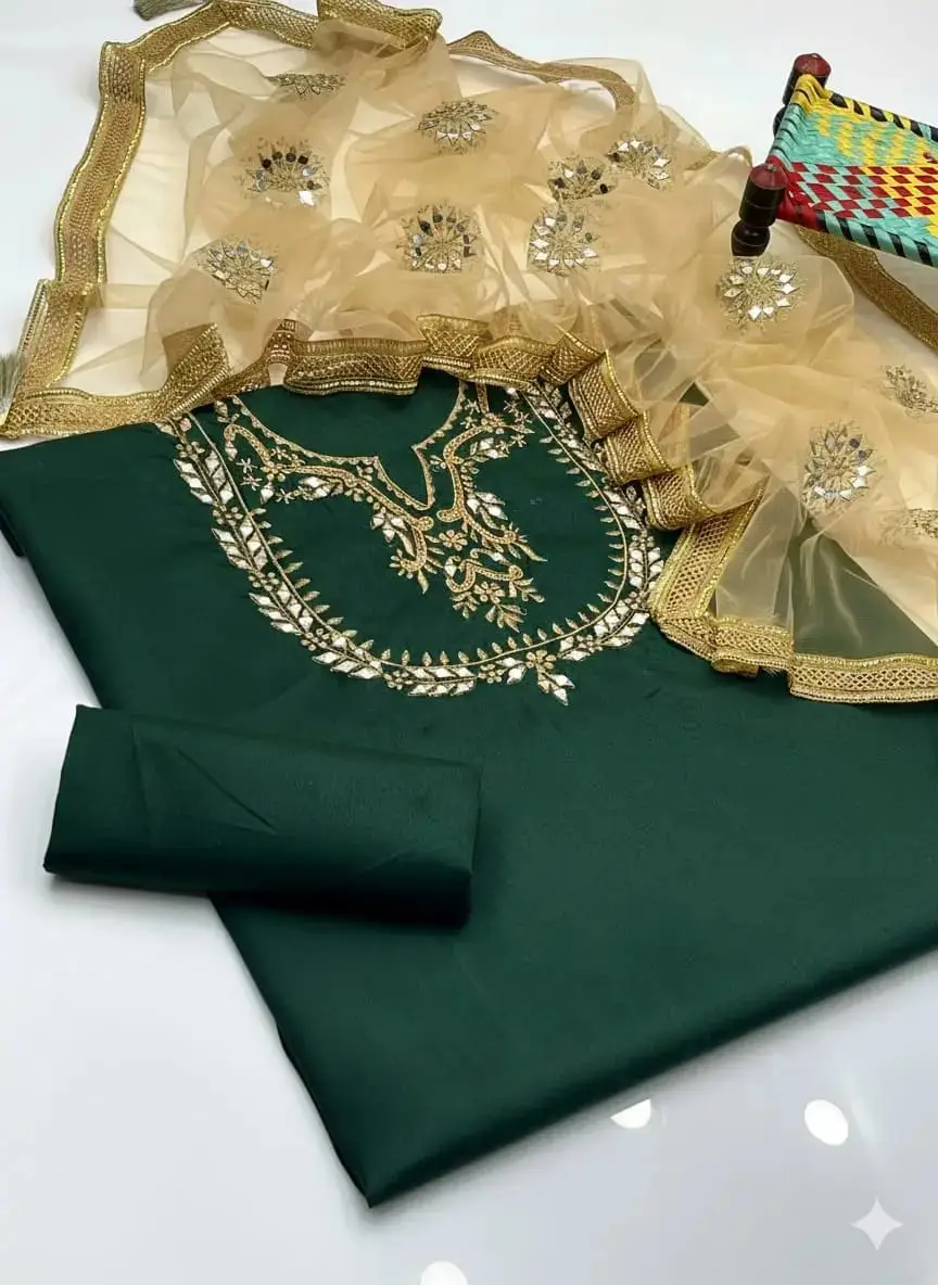 new article 3 Pcs Women's Unstitched Embroidered Suit