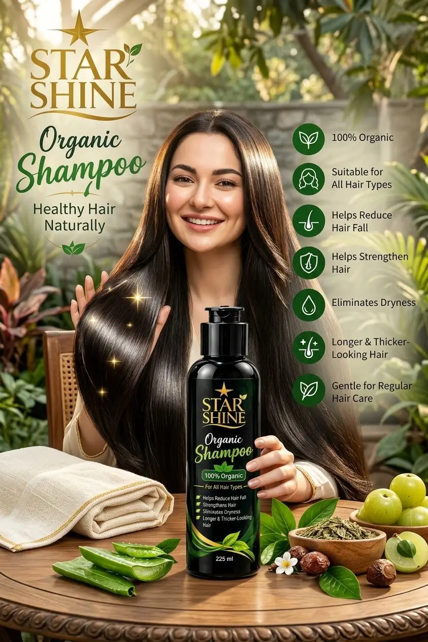 Hair Shampoo Anti-Dandruff, Anti-Hair Fall 225ml Organic