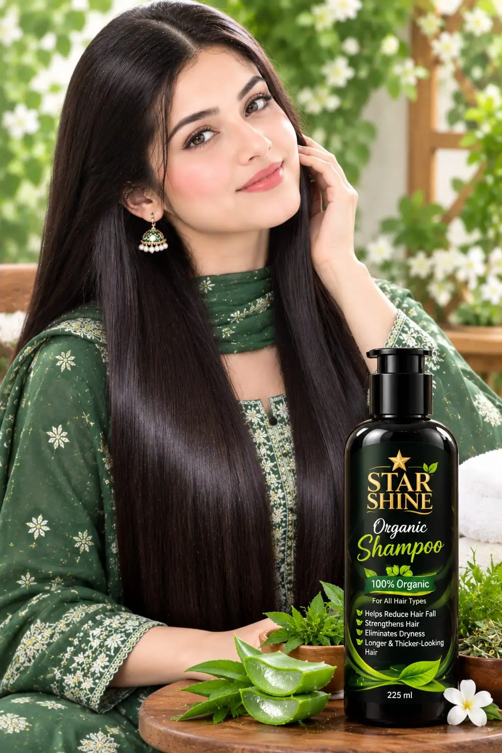 Hair Shampoo Anti-Dandruff, Anti-Hair Fall 225ml Organic