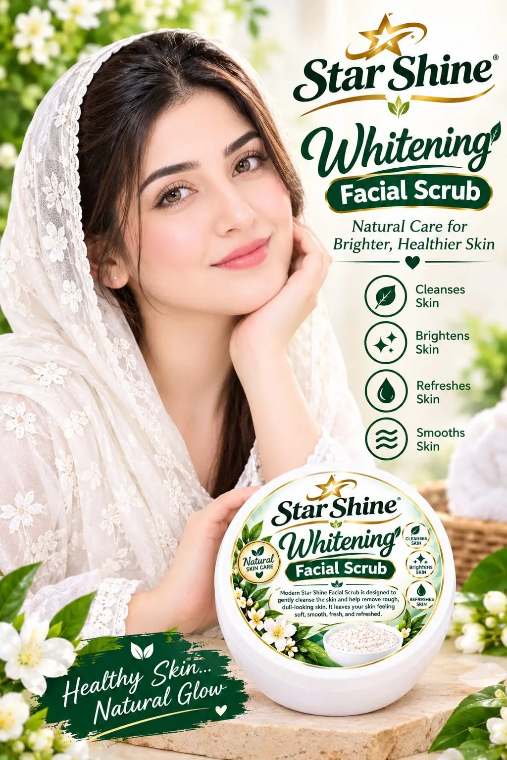Whitening And Brightening Facial Scrub Removes Dirt