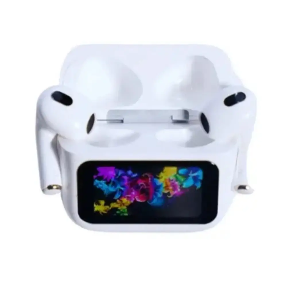 A9 Pro Smart Touch Screen Wireless Earbuds with ANC & Color LCD Display