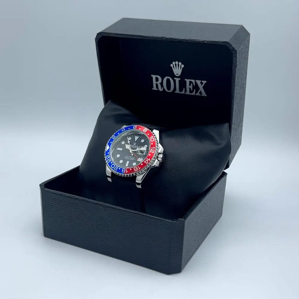Men's Rolex Style Diver Watch with Date Function Silver Golden Dial Men's Strong Back Case Watch