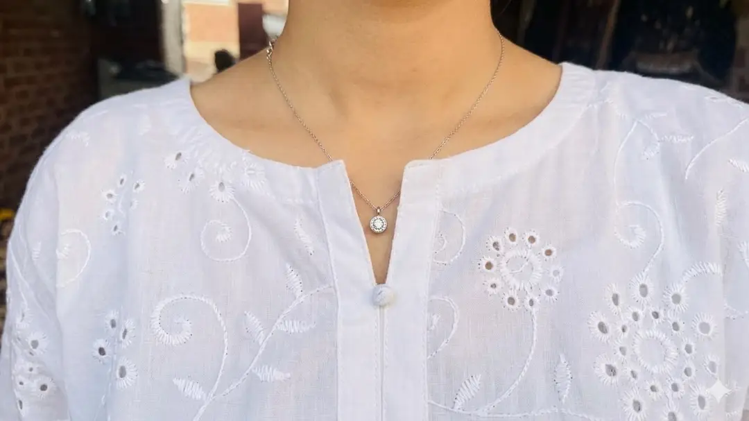 1 Pc Women's Stitched Chikankari Embroidered Kurti