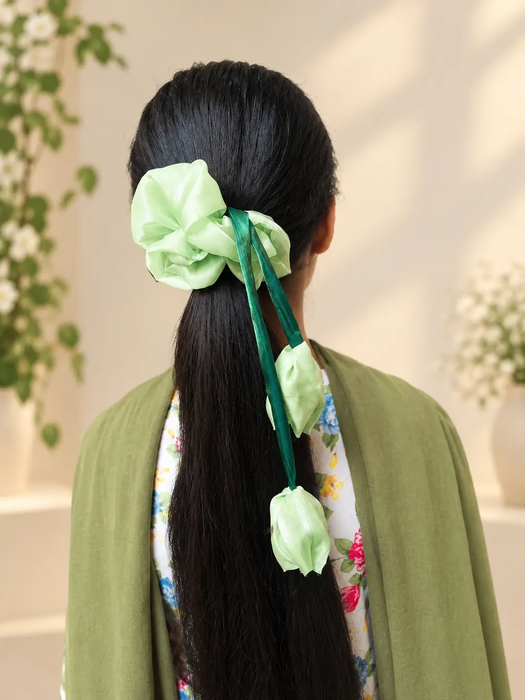 Pack of 10 Tulips Scrunchies