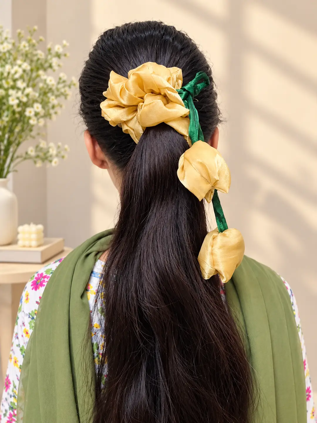 Pack of 10 Tulips Scrunchies