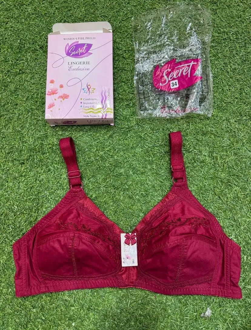 Cotton Embroidered Comfortable And Breathable Full Cup Bra
