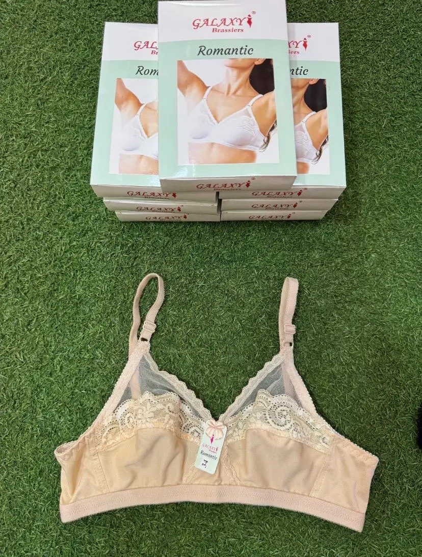 Cotton Lace Work Non-Padded Non-Padded Bra