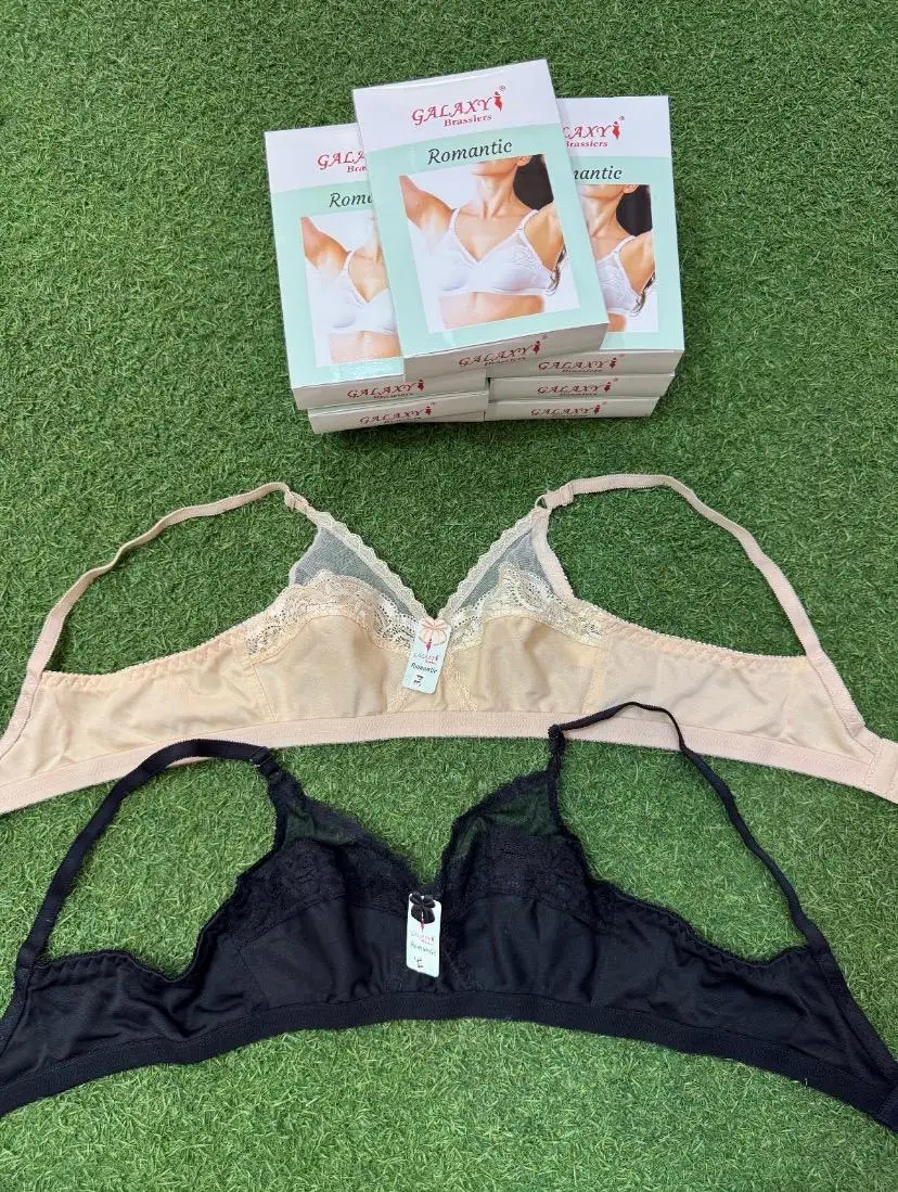 Cotton Lace Work Non-Padded Non-Padded Bra
