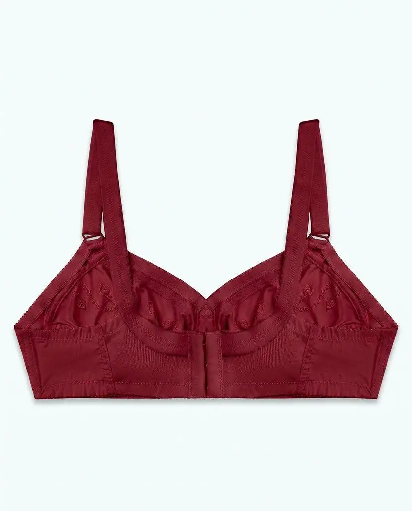 Cotton Embroidered Comfortable And Breathable Full Cup Bra