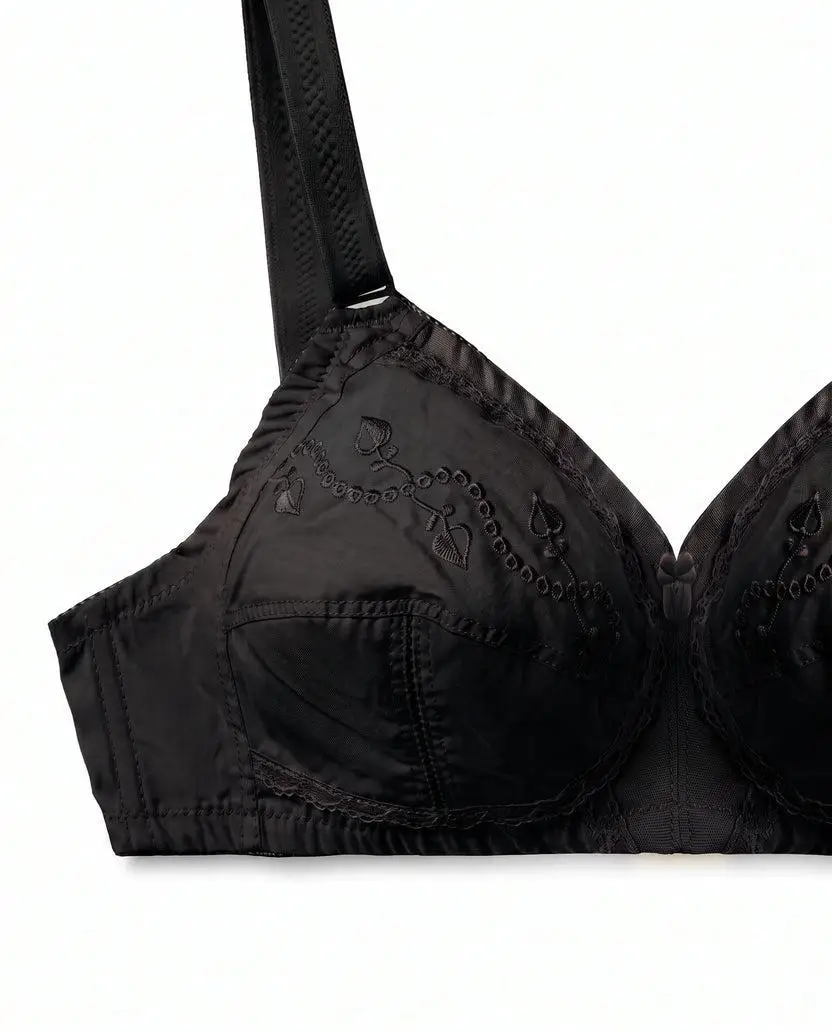 Cotton Embroidered Comfortable And Breathable Full Cup Bra