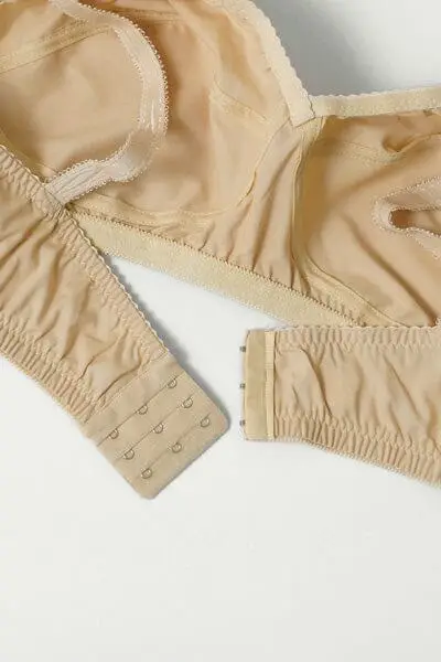 Beige Cotton Full Cup Bra Non-Padded