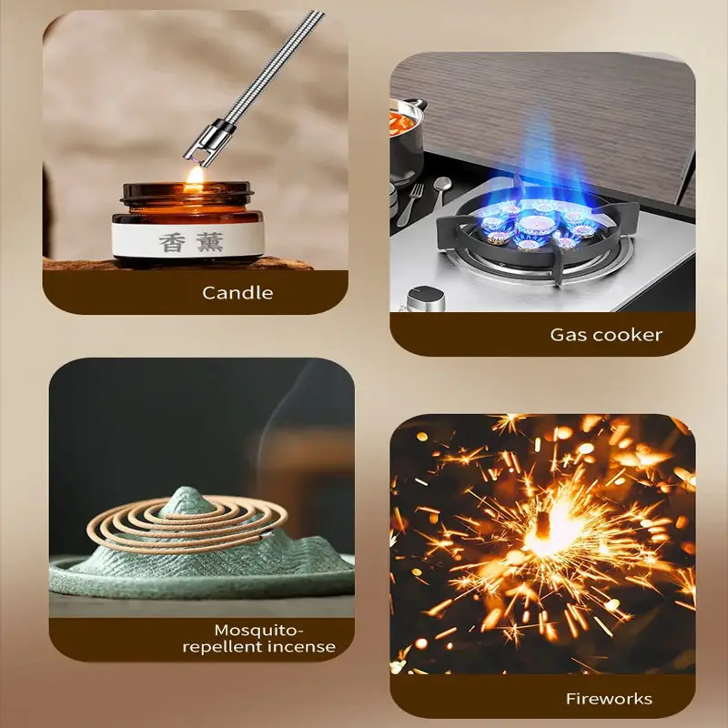 Rechargeable 360° Arc Lighter with LED Portable Electric Lighter