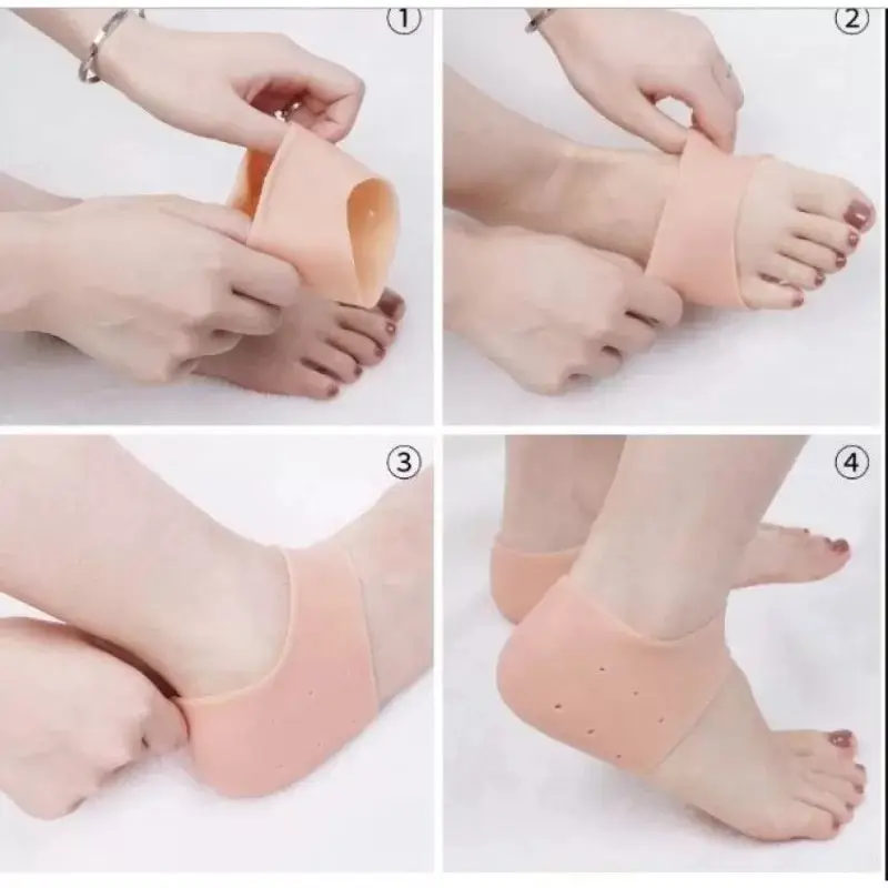 Silicone Heel Pads for Pain Relief & Anti Crack Heel