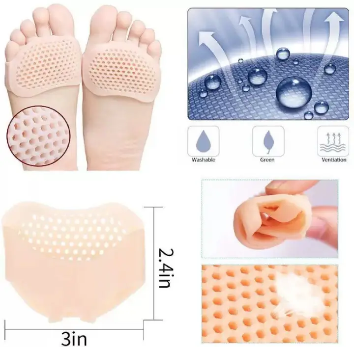 Silicone Gel Forefoot Cushion Pads Pain Relief for Foot Care Foot Support