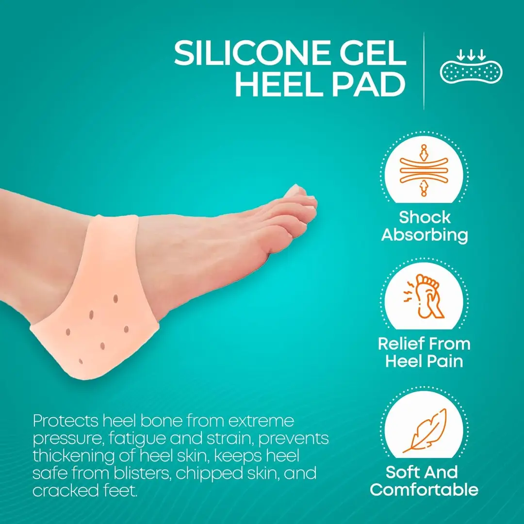 Combo of Silicone Gel Heel Pads + Toe Heel Pad