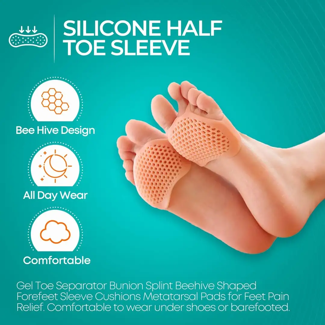 Combo of Silicone Gel Heel Pads + Toe Heel Pad