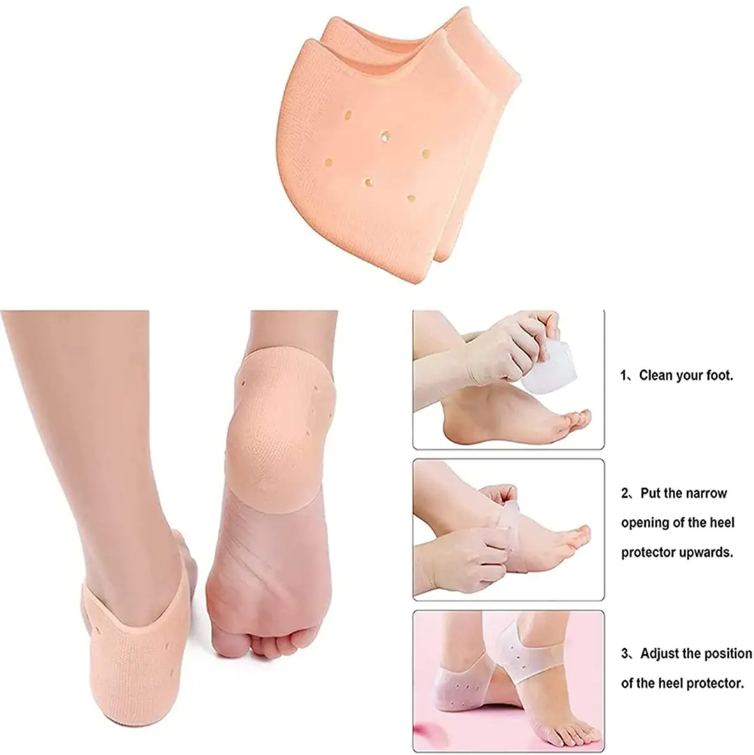Combo of Silicone Gel Heel Pads + Toe Heel Pad