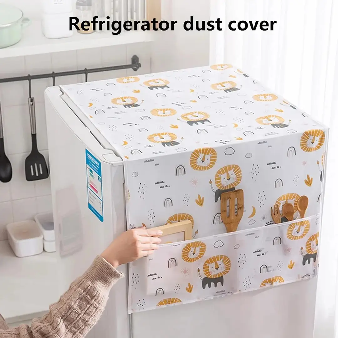 6 Pockets Dustproof and Waterproof EVA Refrigerator Cover