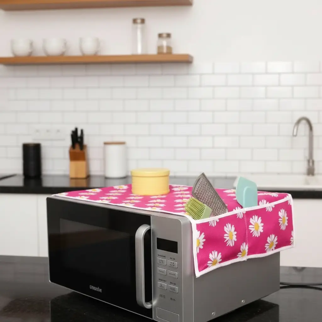 EVA Printed Microwave Oven Cover with Pockets