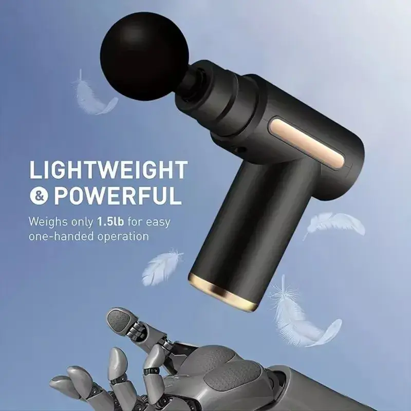 Rechargeable Metal Muscle Massager Gun with 6 Speeds