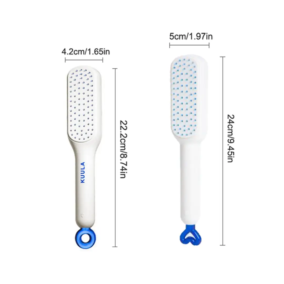 Self Cleaning Hair Brush, Hair Brushes for women Easy-to-Clean