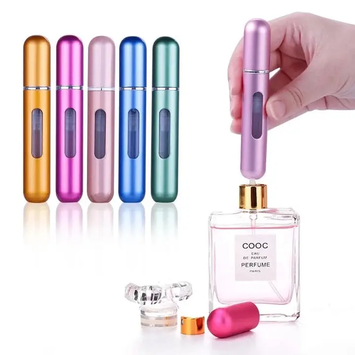 2 Pcs Reusable Travel Perfume Refillable Travel Bottle 5ml