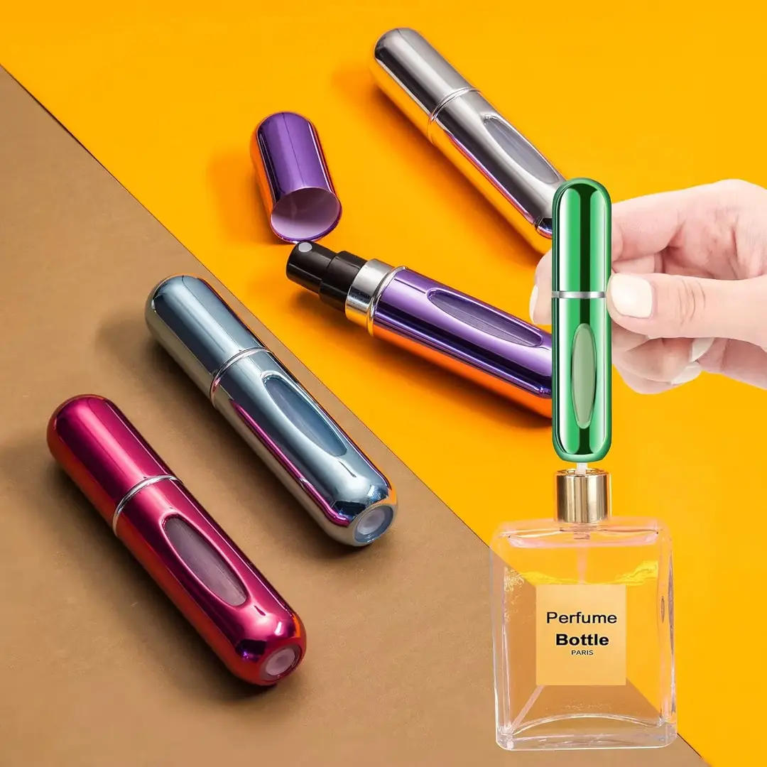 2 Pcs Reusable Travel Perfume Refillable Travel Bottle 5ml