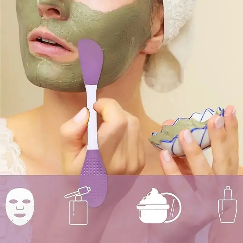 2 Pcs Silicone Double Head Face Cleaner Brush