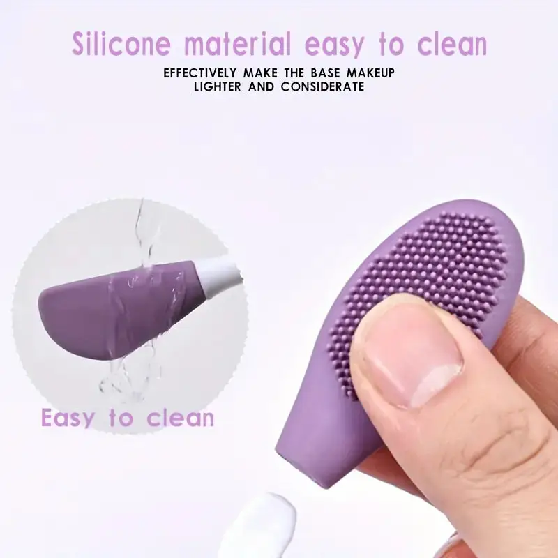 2 Pcs Silicone Double Head Face Cleaner Brush