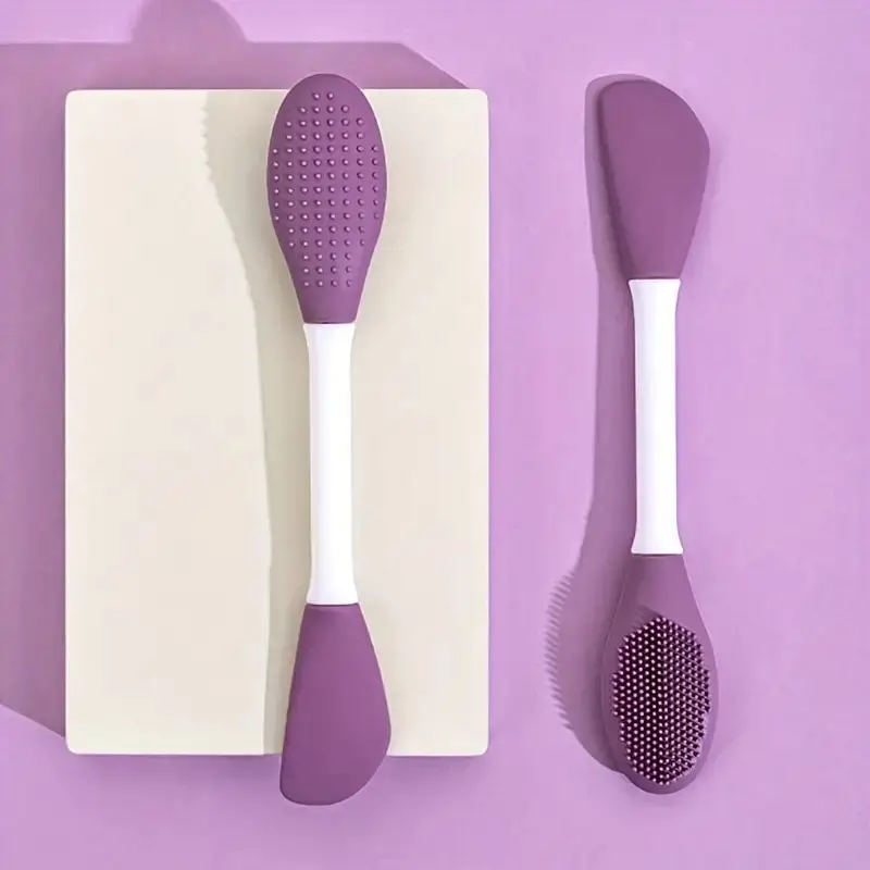 2 Pcs Silicone Double Head Face Cleaner Brush