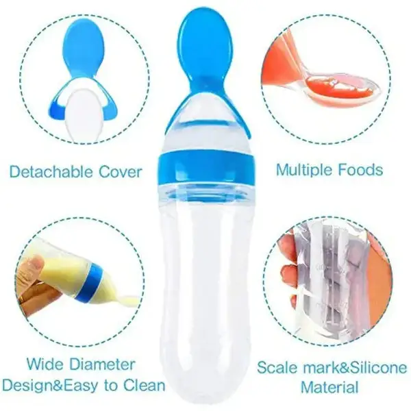 Combo Pack Baby Spoon Feeder 90ml Bottle With Baby Fruit Pacifier
