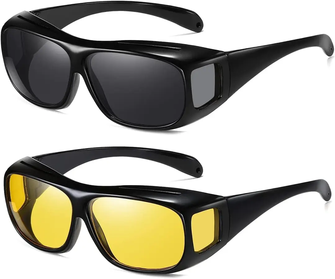 Pack of 2 HD Night Vision Glasses for Day Night Driving