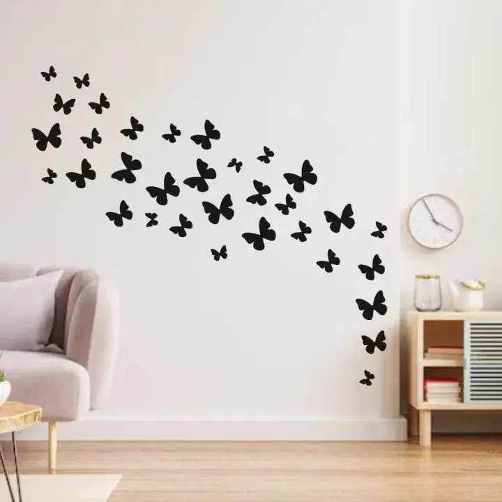 30 Pcs Wooden Butterfly Wall Decor
