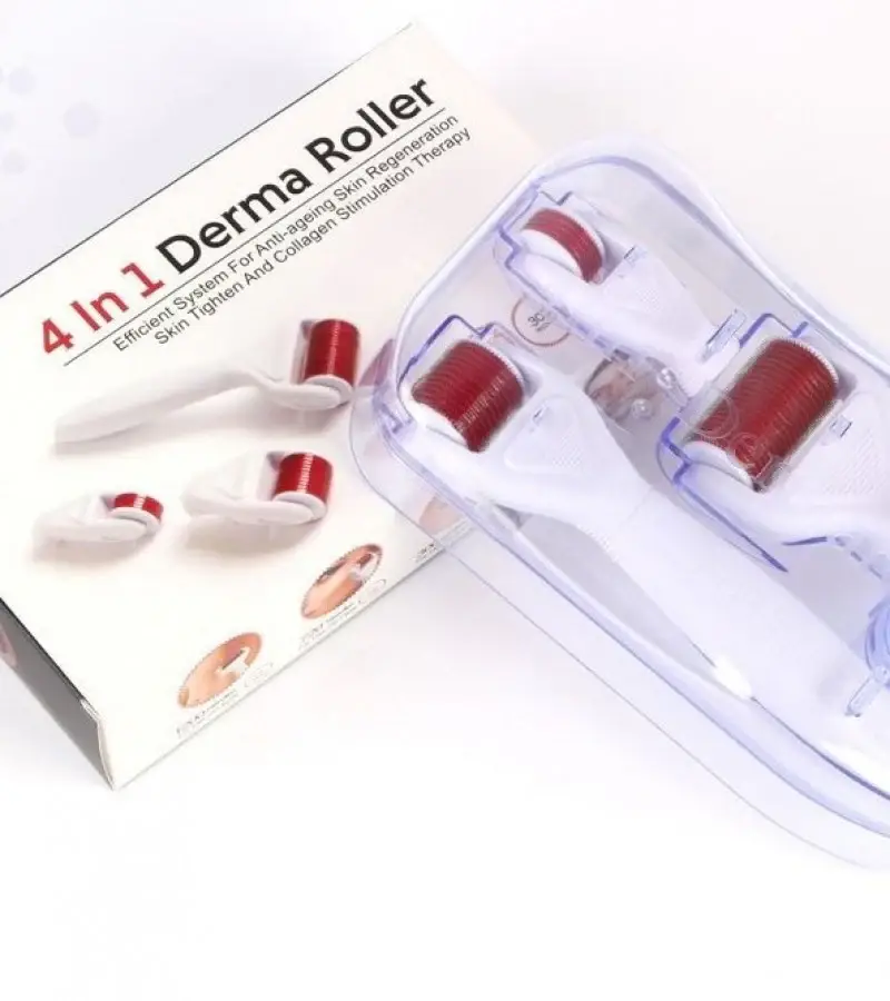 4 in 1 Derma Roller for Skin & Hair Therapy | Personal Grooming Facial Derma Roller