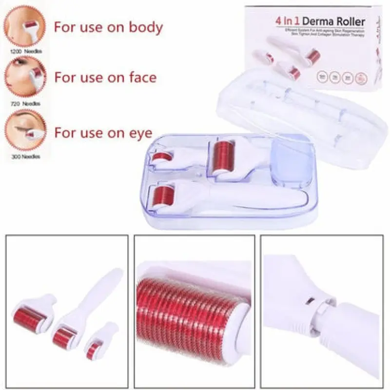 4 in 1 Derma Roller For Skin Therapy | Facial Derma Roller