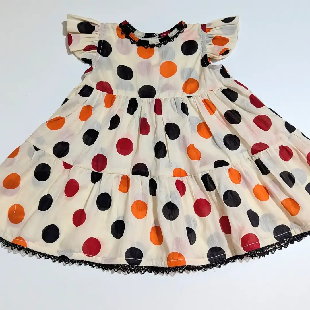 2 Pcs Baby Girl's Lawn Printed Frock and Shorts