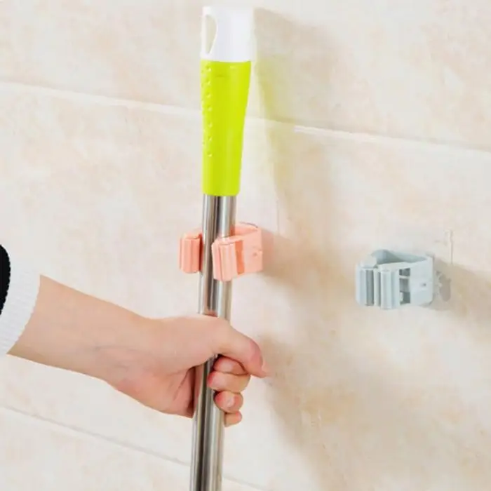 3 Pcs Wall Mounted Mop Organizer Holder | Mop Broom Holder