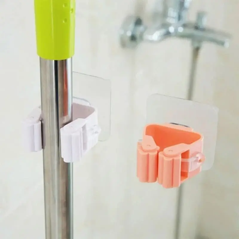 3 Pcs Wall Mounted Mop Organizer Holder | Mop Broom Holder