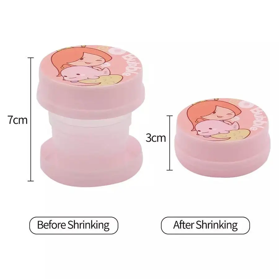 1 Pc Folding Magic Water Cup, Kids Cartoon Drinking Cup