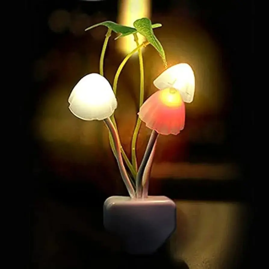 (Pack of 2) Automatic Sensor Mushroom LED Night Light