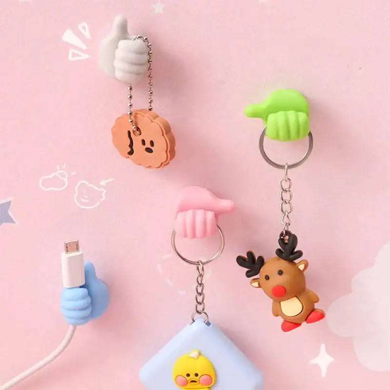 10 Pcs Silicone Thumb Hooks Wall Mount Hooks