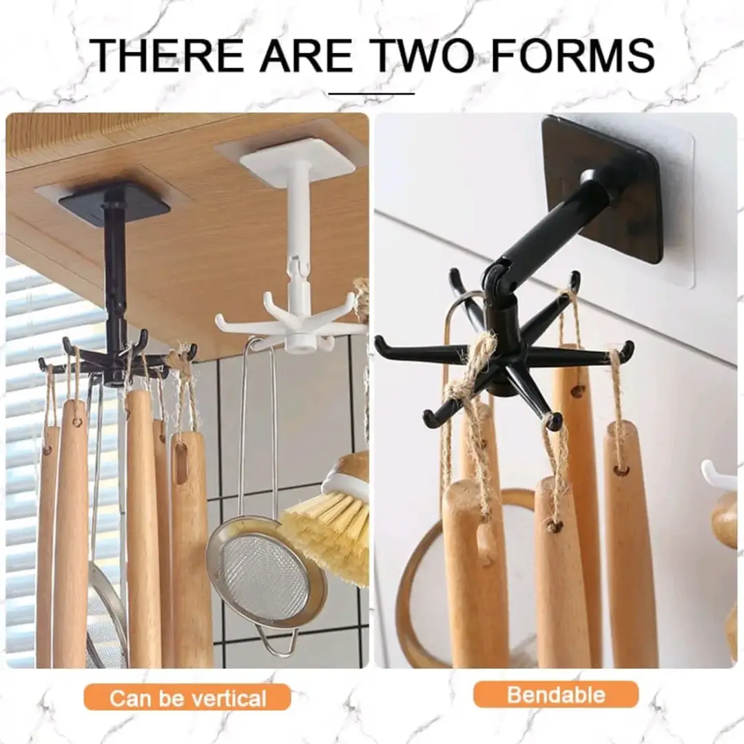 360 Degree Self-Adhesive Wall Mount Hook
