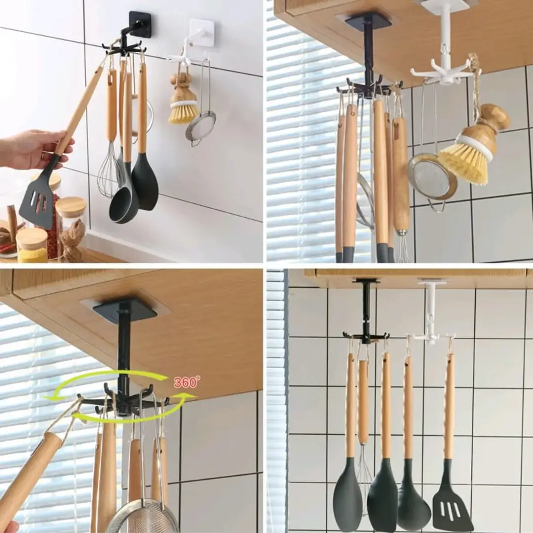 360 Degree Self-Adhesive Wall Mount Hook